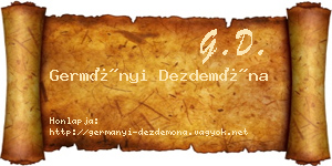 Germányi Dezdemóna névjegykártya